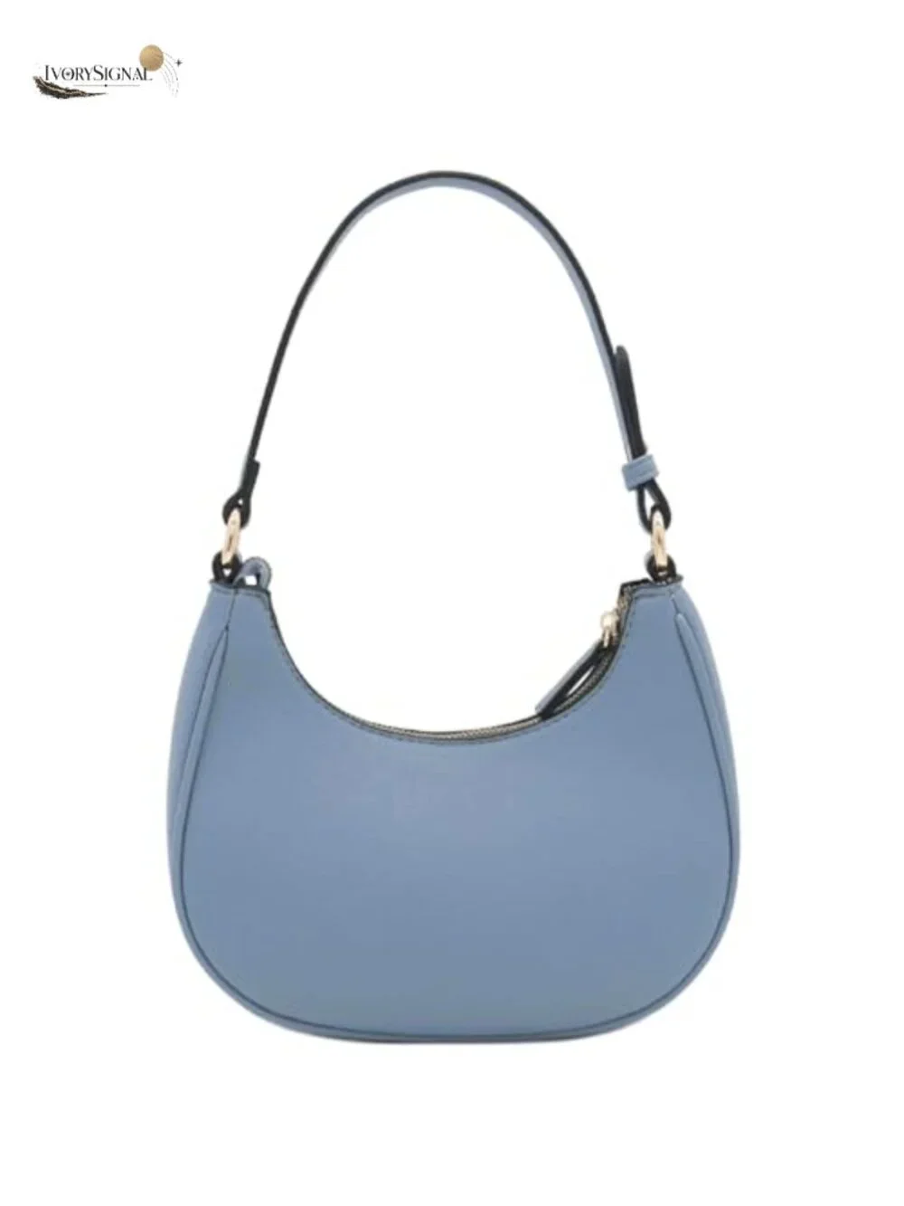 Faux Leather Hobo Shoulder Bag Zipper Closure
